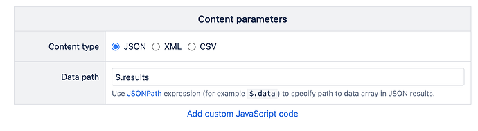 content parameters