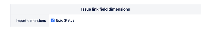 Issue link field dimensions
