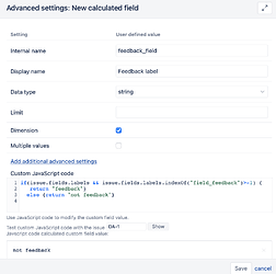 New JS calculated field