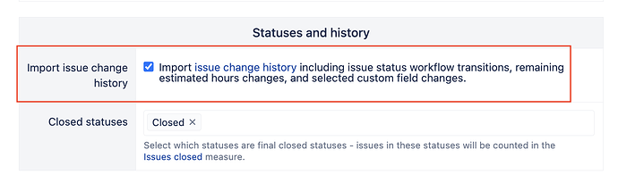 Issue change history