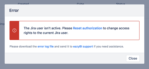 Error-no active user