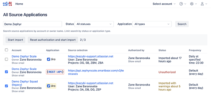 eazyBI All Source applications