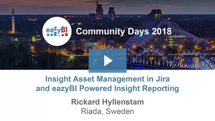 3-Insight Asset Management in Jira and eazyBI Powered Insight Reporting by Rickard Hyllenstam, Riada