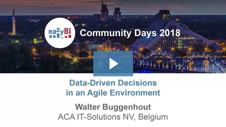 5-Data Driven Decisions in an Agile Environment by Walter Buggenhout, ACA IT-Solutions NV