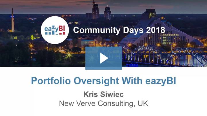 10-Portfolio Oversight With eazyBI by Kris Siwiec, New Verve Consulting